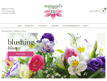 Tablet Screenshot of mattesonsflorist.com